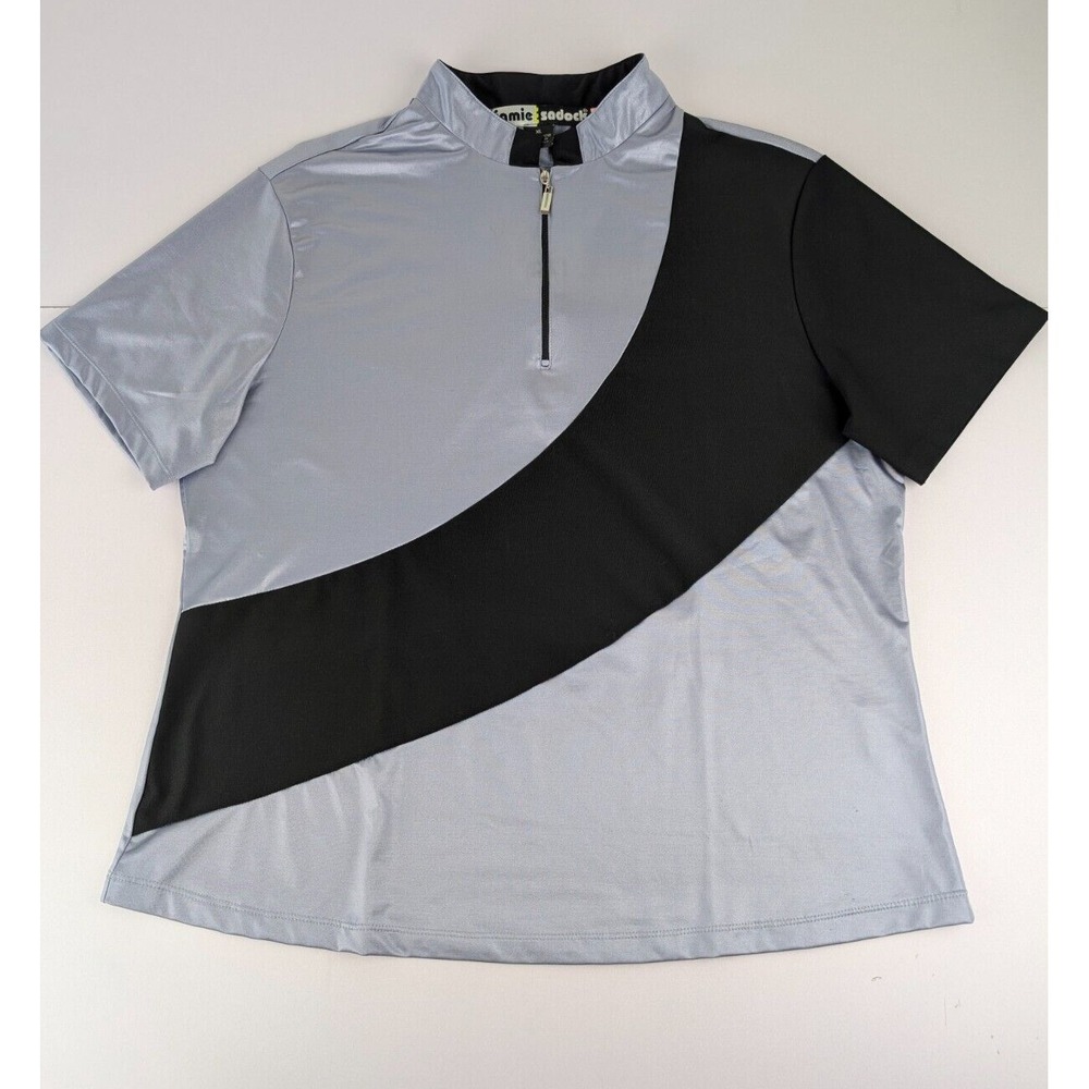 Jamie‎ Sadock Golf Top Women's XL Multicolor 1/4 Zip Stretch Collared Shirt